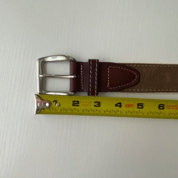 YRI Leather Canvas Dual Brown Color Golf Belt Size 34/85 - Picture 10 of 11